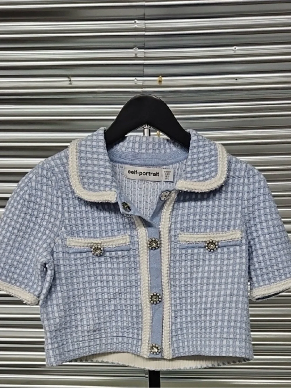 Self-Protrait Cropped Tweed Jacket - Picture 2 of 7